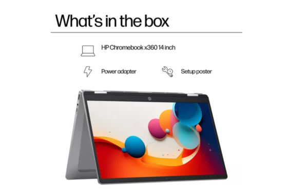 HP Chromebook x360 14b-cd0500sa 14" in 1 - Intel® Core™ i3, 256 GB UFS, Silver - Image 5